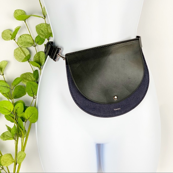 Theory Handbags - Theory Belt Bag Waist Saddle Suede Denim